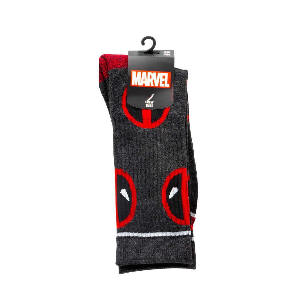 Deadpool black and red Crew Socks
