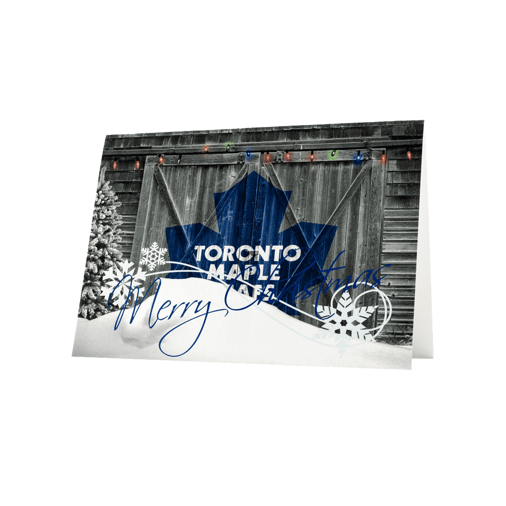 Maple leafs Merry Christmas greeting card
