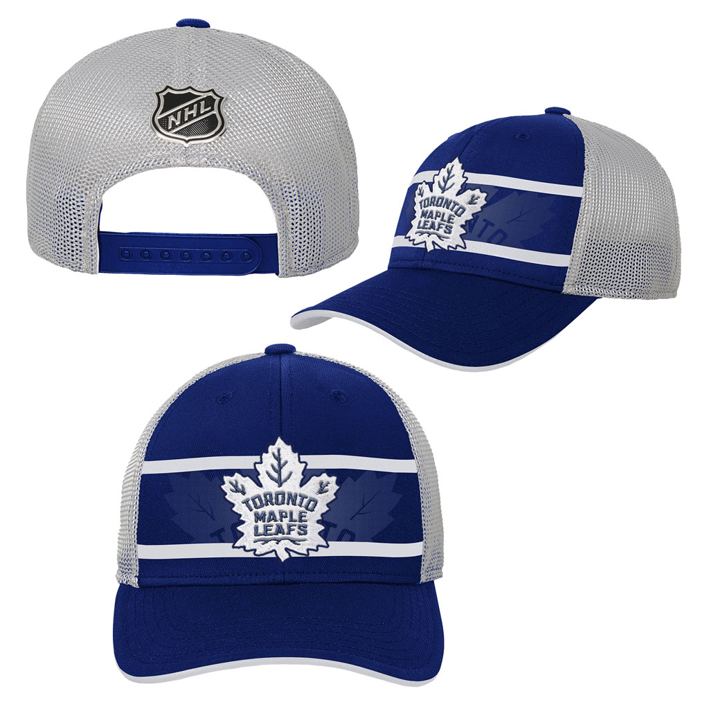Toronto Maple Leafs Rinkside Stripe Trucker Youth Cap