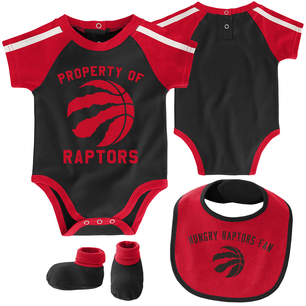 Toronto Raptors Rebound Creeper Bib & Bootie Set 12M