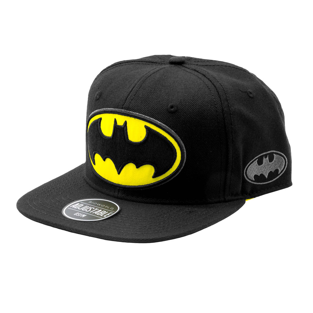 Batman black Snapback Cap with big yellow and black logo