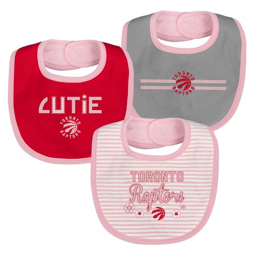 Toronto Raptors Baby Bibs 3 Piece Set