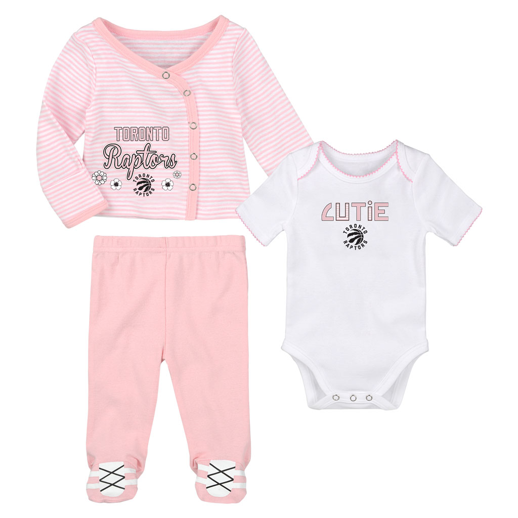 Toronto Raptors Infant Girls 3 piece apparel set