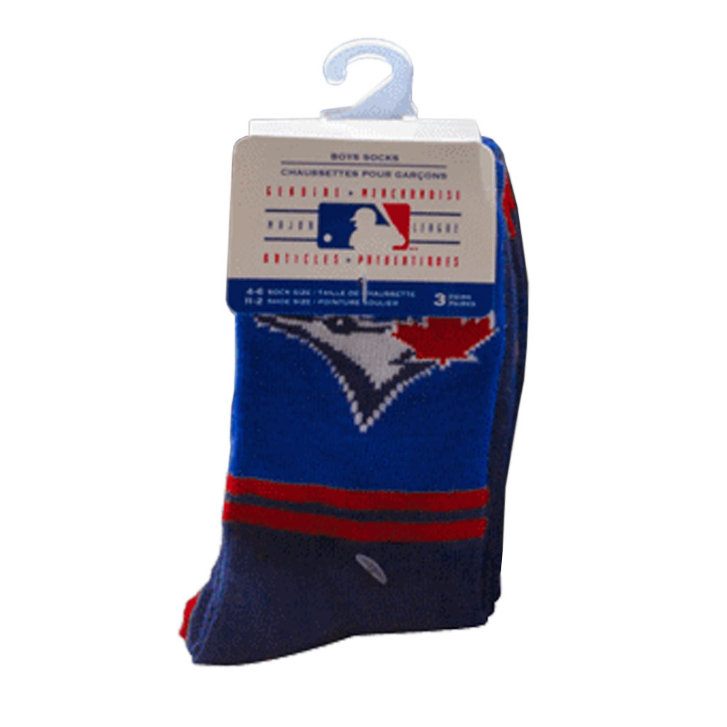 Toronto Blue Jays MLB Boys Crew Socks 3PK