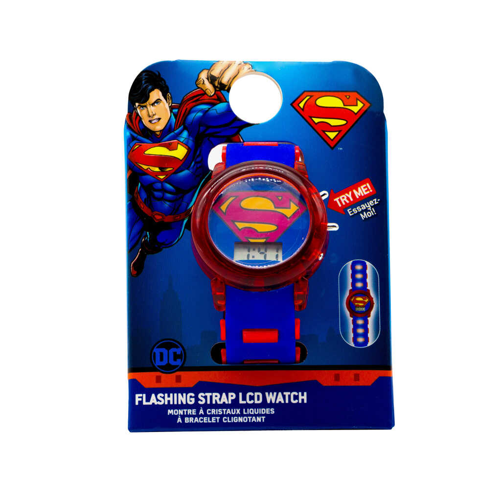 Superman Flashing Strap LED Watch