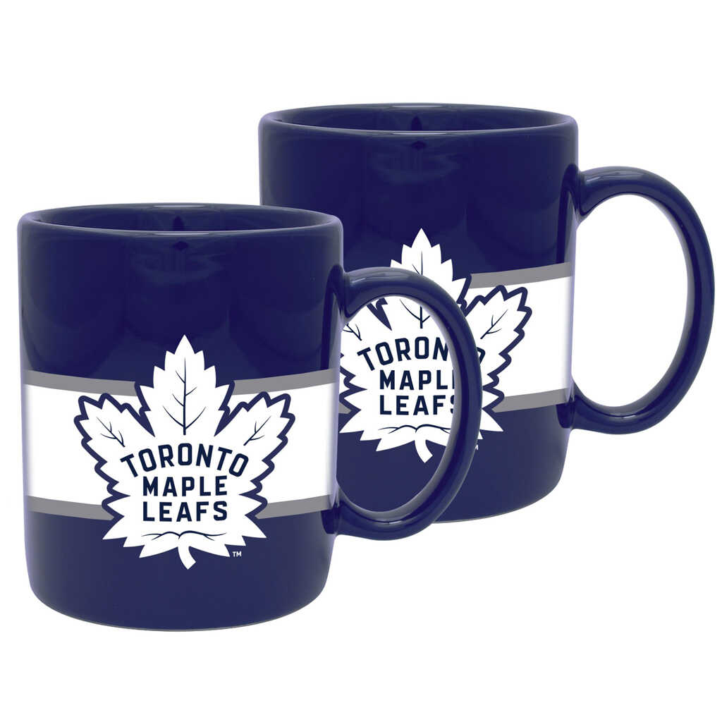 Maple Leafs Striped Ceramic Mug