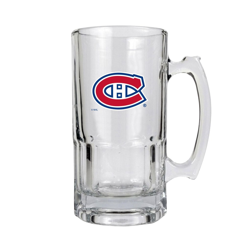 Montreal Canadiens 34oz Glass Logo Beer Mug