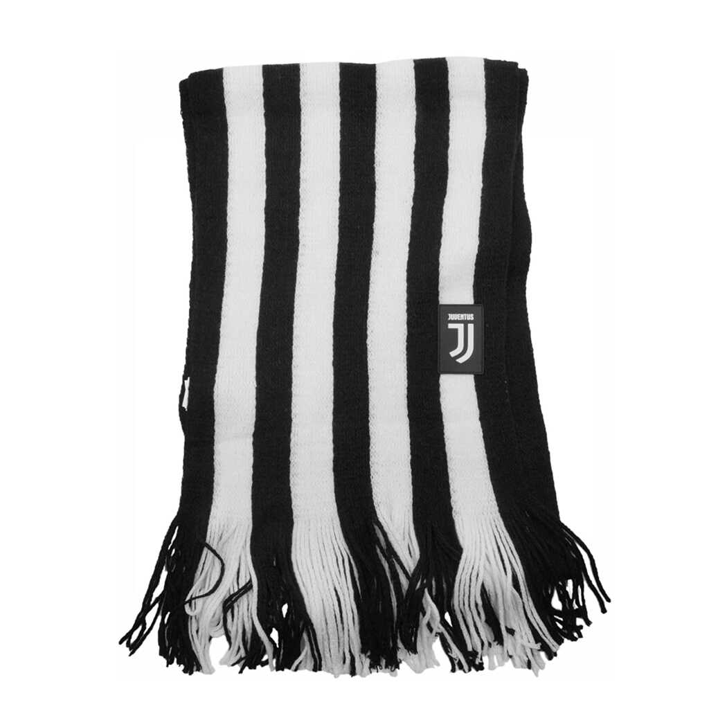 Juventus Official Black and White Stripped Scarf