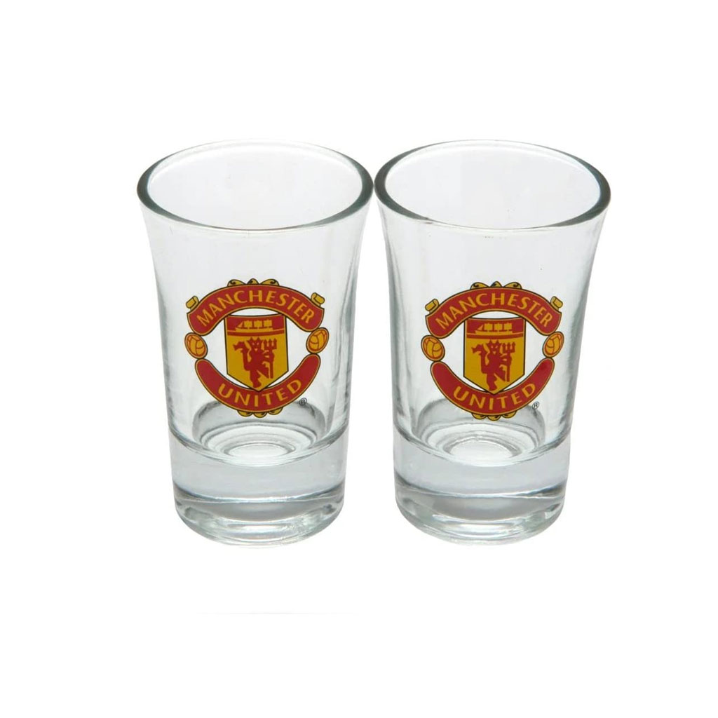 Manchester United 2 pack shot glasses