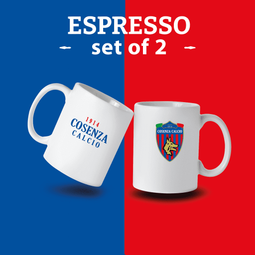 Cosenza Calcio Espresso Cups Set of 2