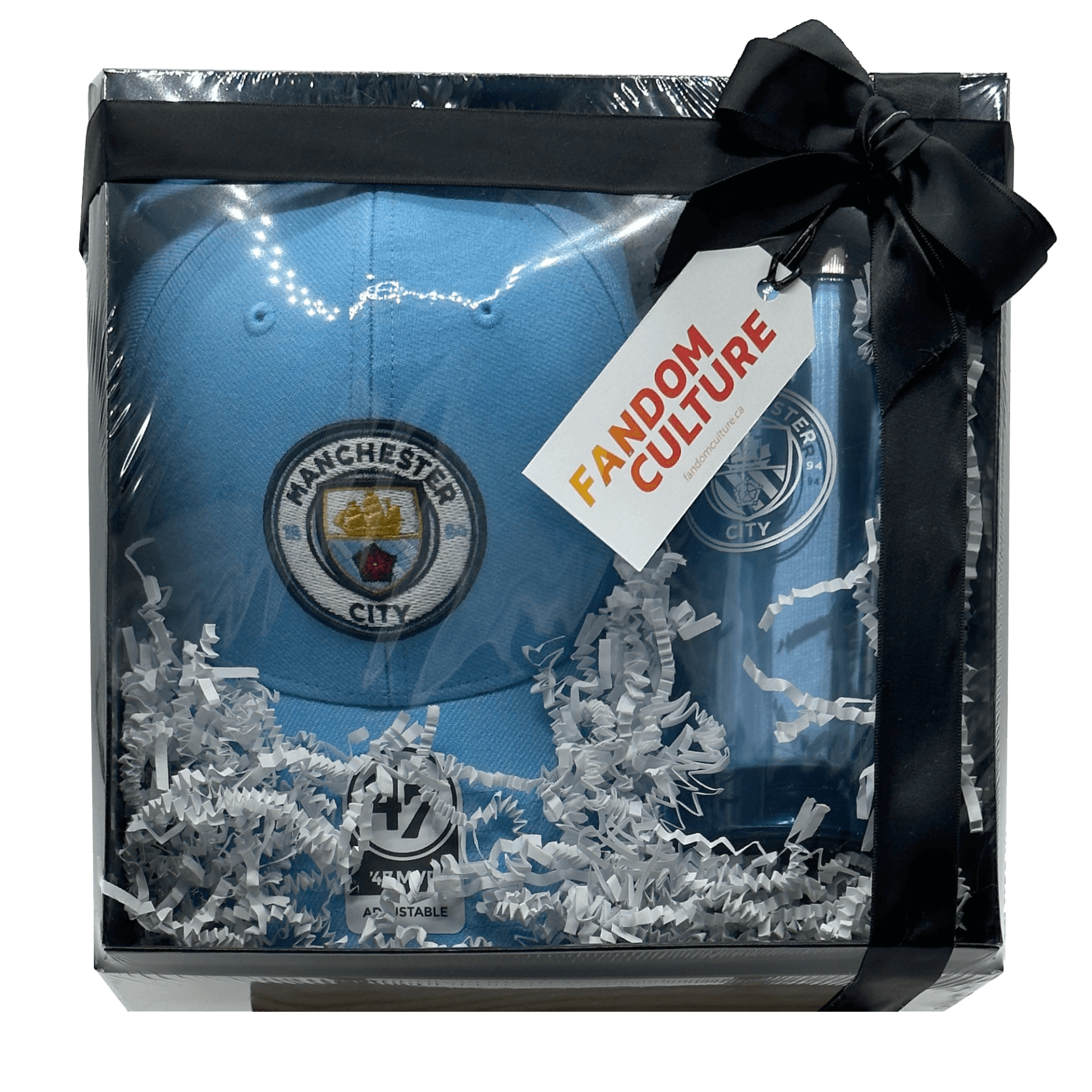 Manchester City 2 piece Gift Set with a Man City MVP Cap, and Man City Travel Mug